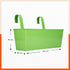 LEA Hanging Metal Pot Holders / Planters for Home / Balcony / Garden | Grass - Set of 2